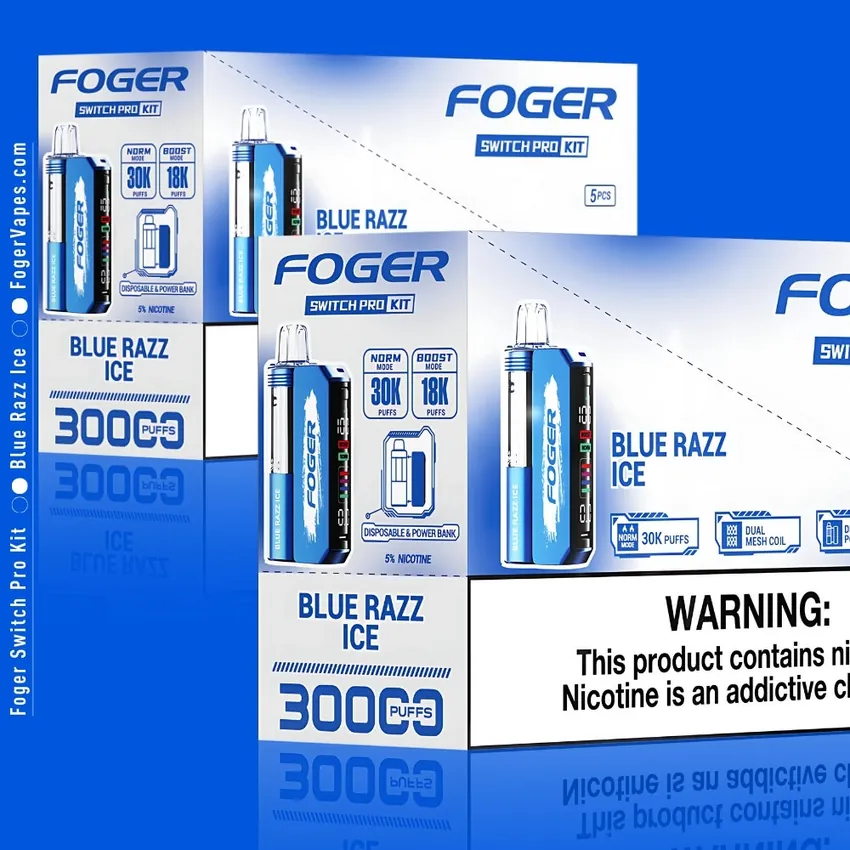 Blue Razz Ice Foger Switch Pro Kit 30K Puffs