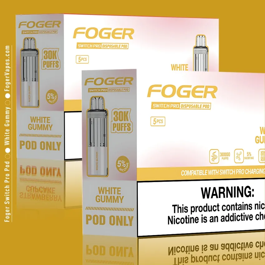 White Gummy Foger Switch Pro Pod 30K Puffs