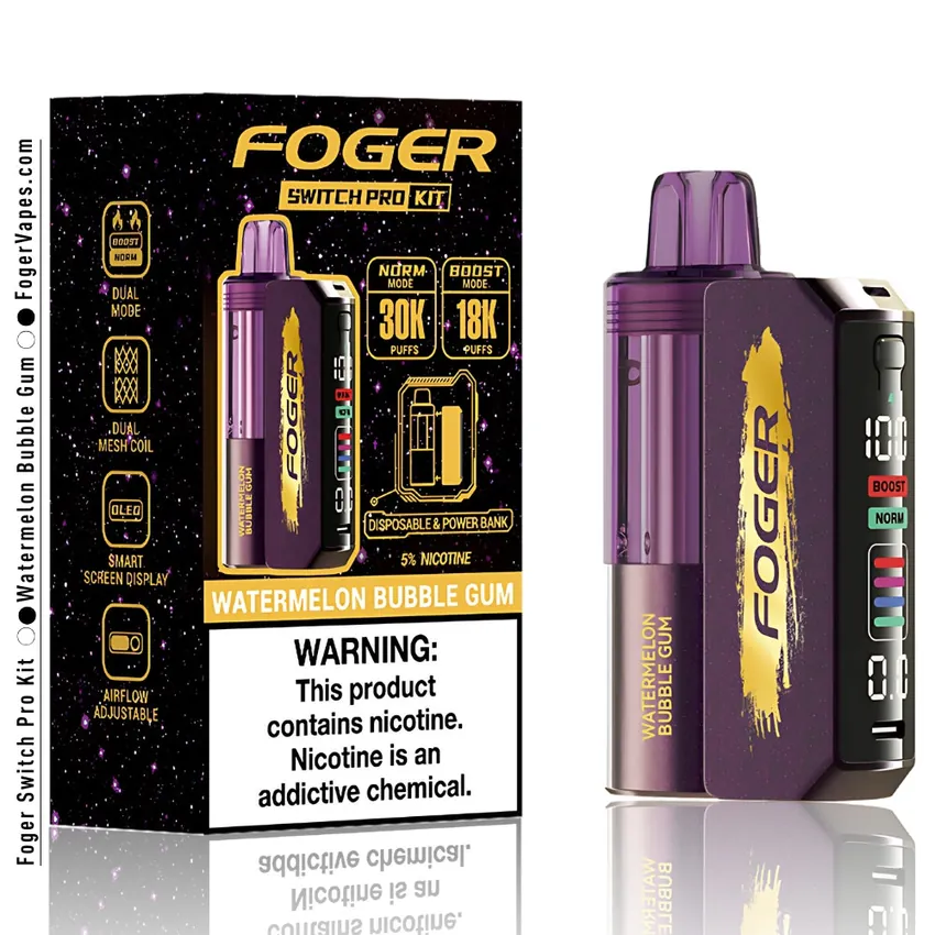 Watermelon Bubble Gum Foger Switch Pro Kit 30K Puffs