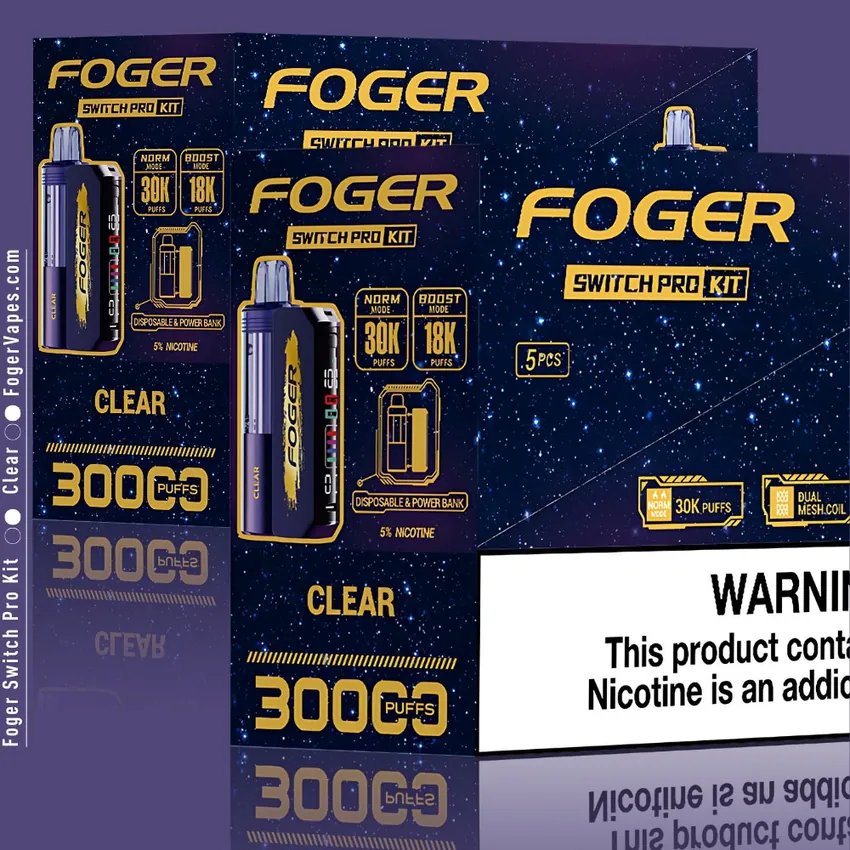 Clear Foger Switch Pro Kit 30K Puffs