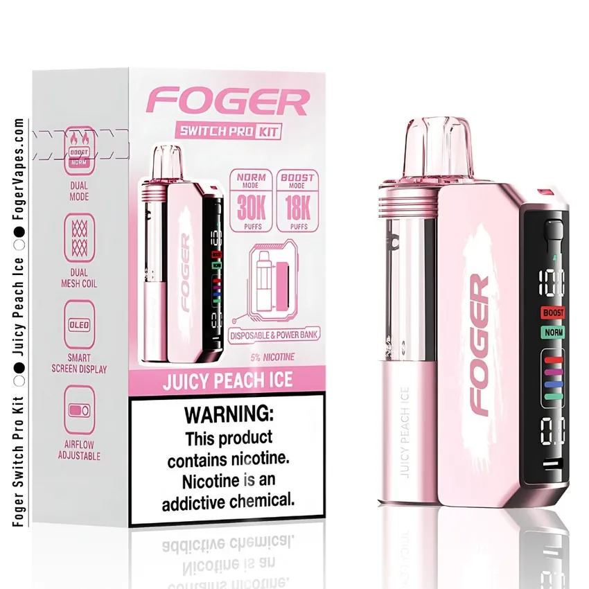 Juicy Peach Ice Foger Switch Pro Kit 30K Puffs