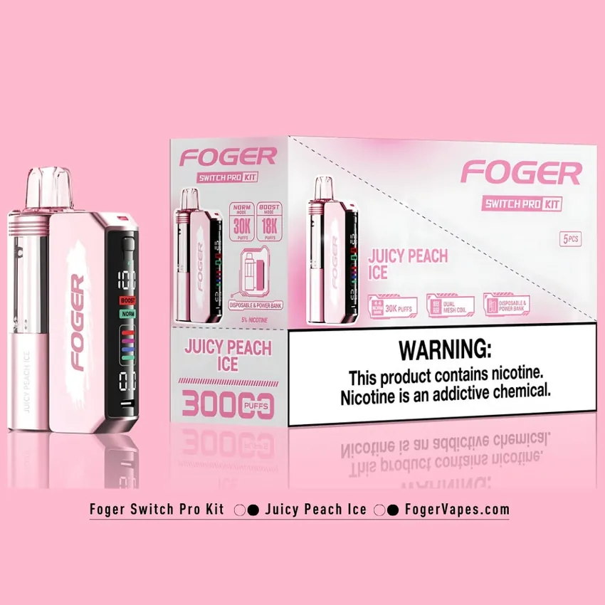 Juicy Peach Ice Foger Switch Pro Kit 30K Puffs