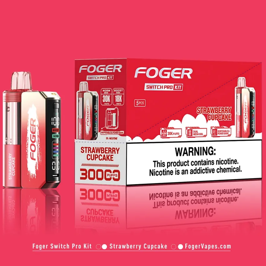 Strawberry Cupcake Foger Switch Pro Kit 30K Puffs