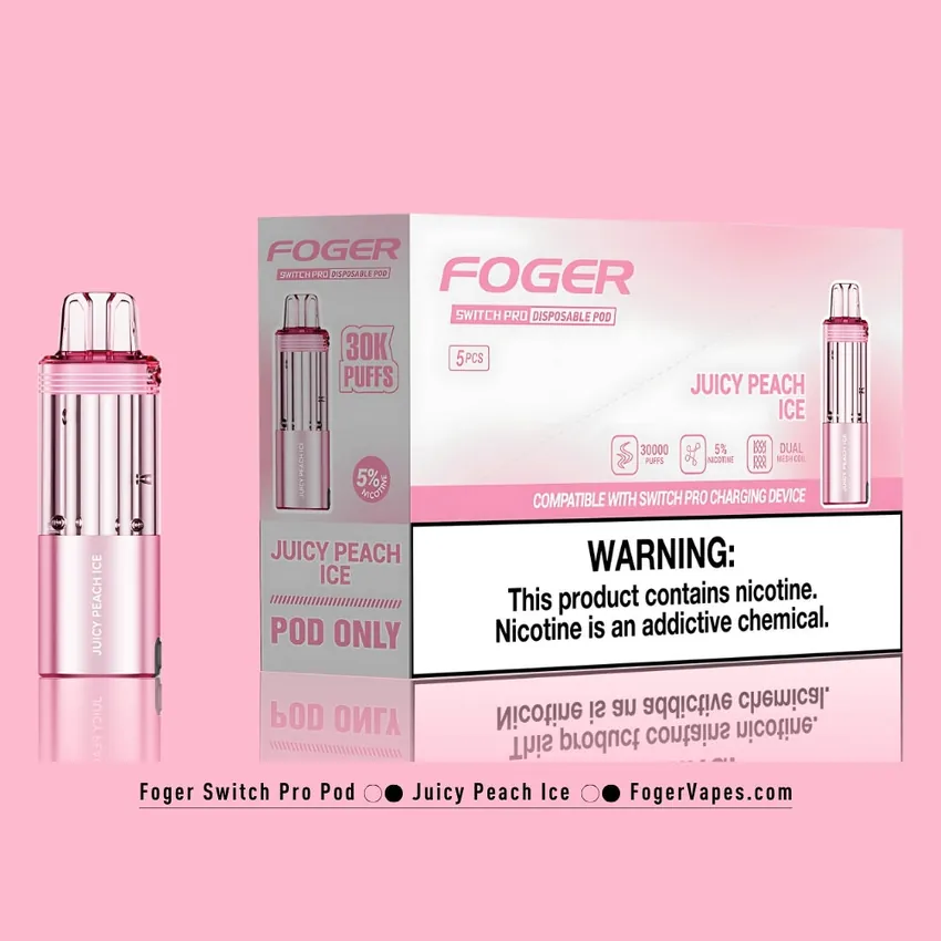 Juicy Peach Ice Foger Switch Pro Pod 30K Puffs
